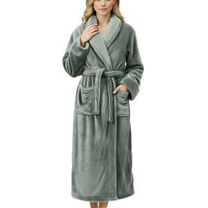 Cozy Gray Plush Robe